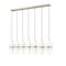 Z-Lite Cayden Linear Chandelier, 7-Light, 4.75in W x 54in L x 16.75in H, Modern Gold/Clear, Etched Opal 1946P-7L-MGLD - alternate 4